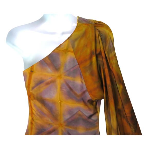 NWT ZARA ZW Collection Printed Asymmetric Multicolored Dress Women's Sz XS - Picture 9 of 12